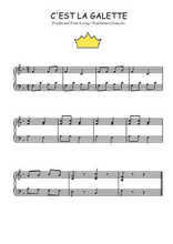 Téléchargez l'arrangement pour piano de la partition de C'est la galette en PDF